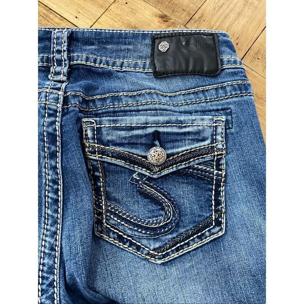 Silver Suki Fluid Boocut Womens Denim Jeans Sz 28